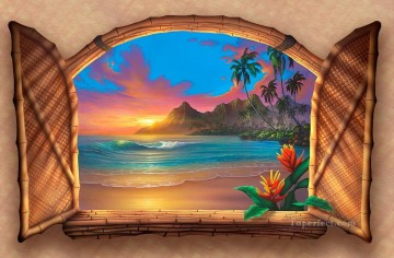 3d magic fantasy Painting - Beyond Paradise Sunset Painting magic 3D